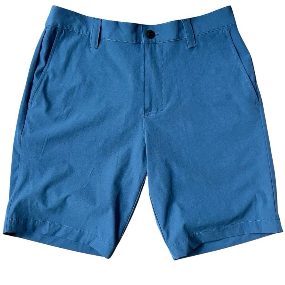Banana Republic Men Comfort Flat Front Shorts Blue Sz 32 Casual Beach Outdoor